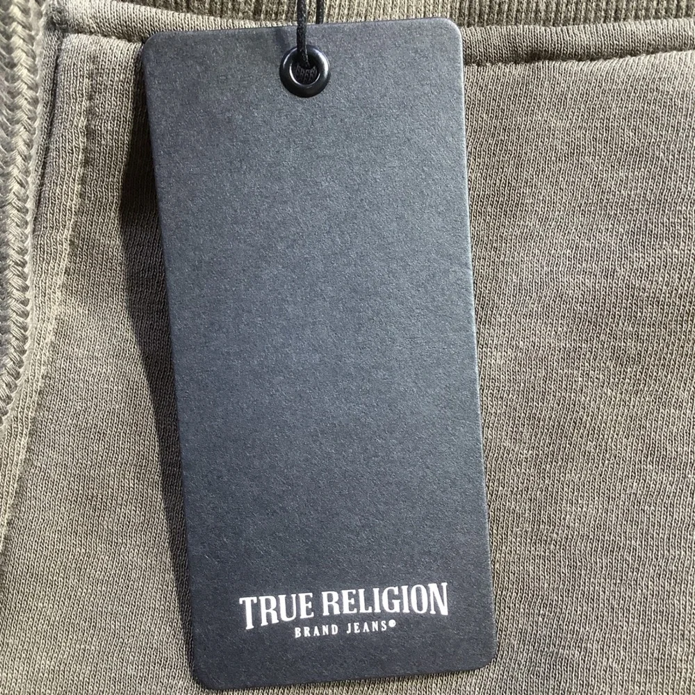 True Religion Brown Horseshoe Embroidered Straight Leg Sweatpants Size M NWT